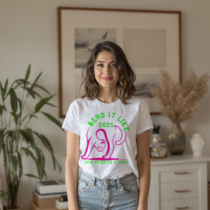 T-shirt Plier comme 2025 : Yoga Chat Fun Femmes