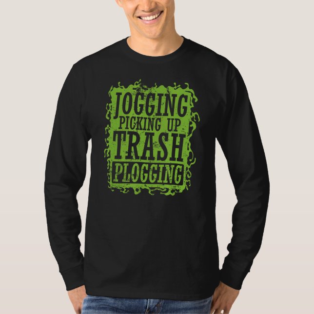 T-shirt Plogging Jogging ramasser les ordures (Devant)
