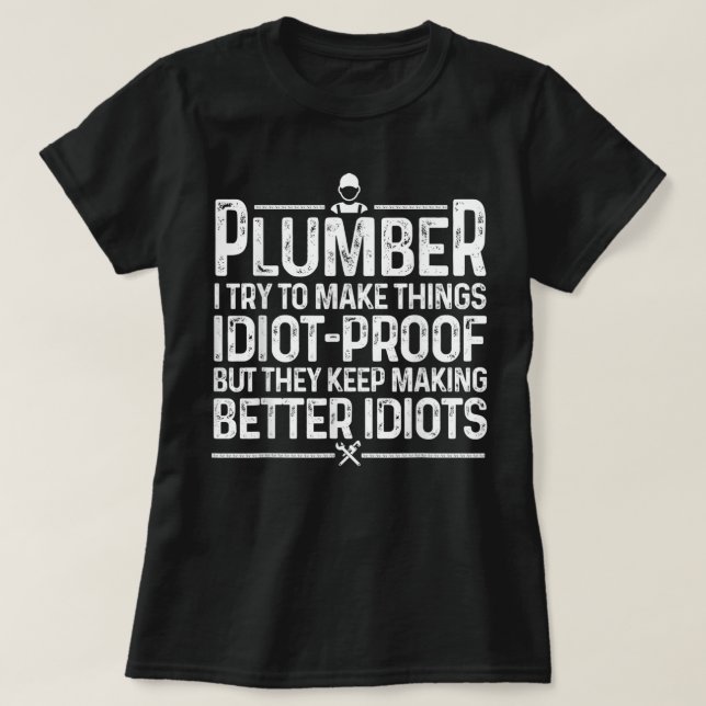 T-shirt Plomber Drôle Pour Hommes Femmes Pipefitter Plumbi (Design devant)