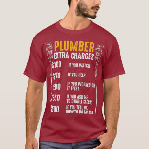 T-shirt Plomber Frais supplémentaires Outil de plomberie 