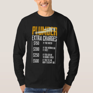 T-shirt Plomber Frais supplémentaires Outil de plomberie T