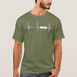 T-shirt Plomber Pipefitter Heartbeat EKG Pulse Plumbing