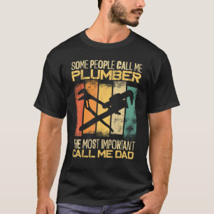 T-shirt Plomber Plomber Papa Vintage Rétro Certaines Perso