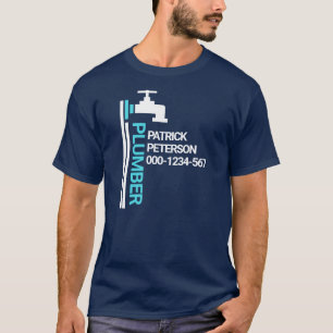 T-shirt Plomberie de ligne de tuyau de robinet
