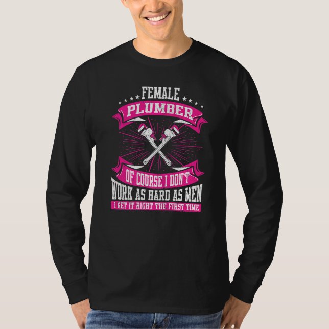 T-shirt Plomberie Plomber femelle (Devant)