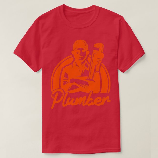 T-shirt Plomberie Plomber Vintage (Design devant)