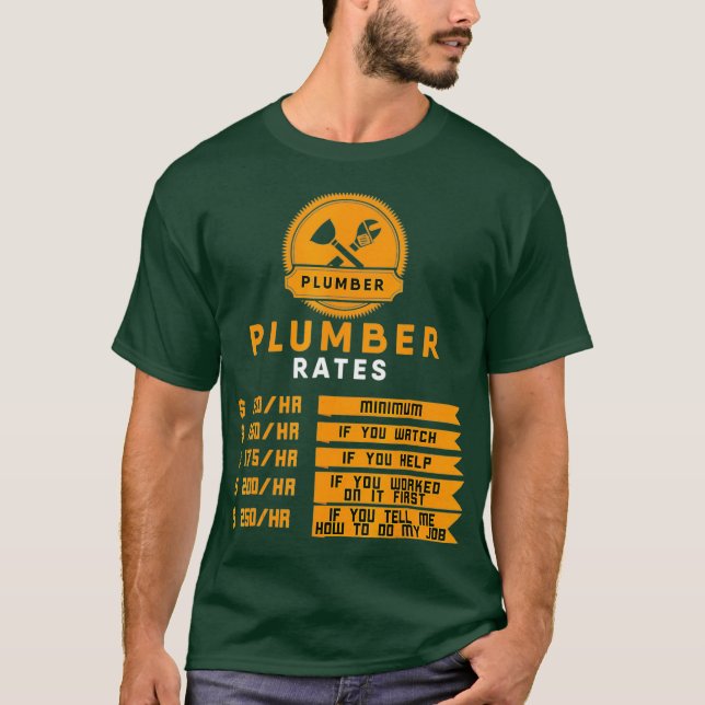T-shirt Plomberies à taux horaire de plomberie (Devant)