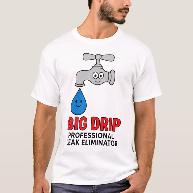 T-shirt Plombier de Réparation de Fuites (Devant)