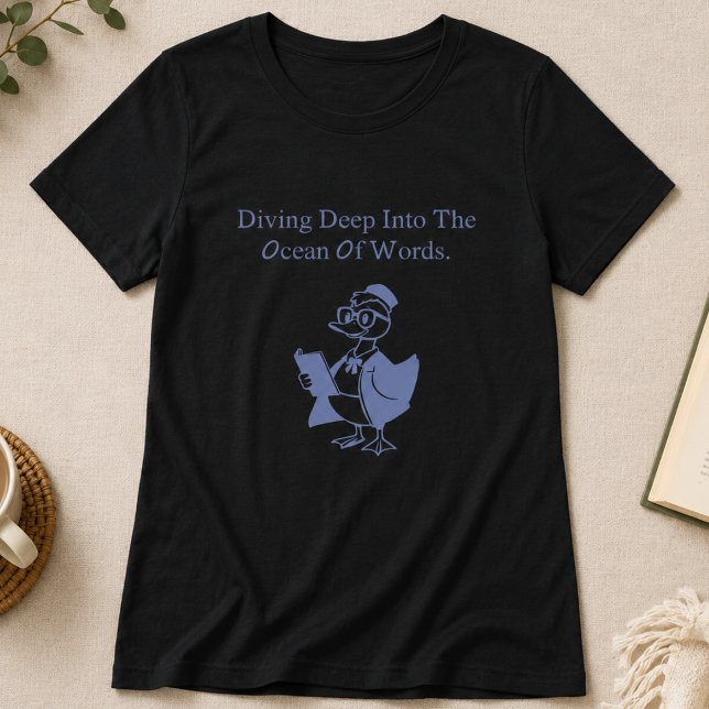 T-shirt Plongeant profondément dans l'océan des mots Conce (Créateur téléchargé)