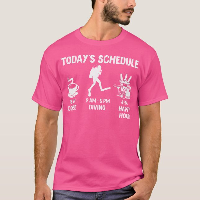 T-shirt Plongée À L'Horaire Du Jour (Devant)