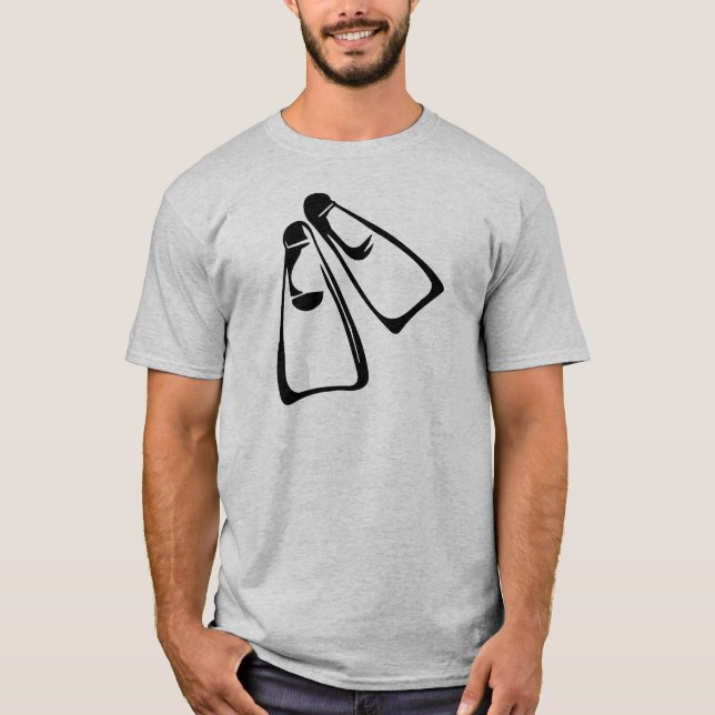 T-shirt Plongée - ailerons (Devant)