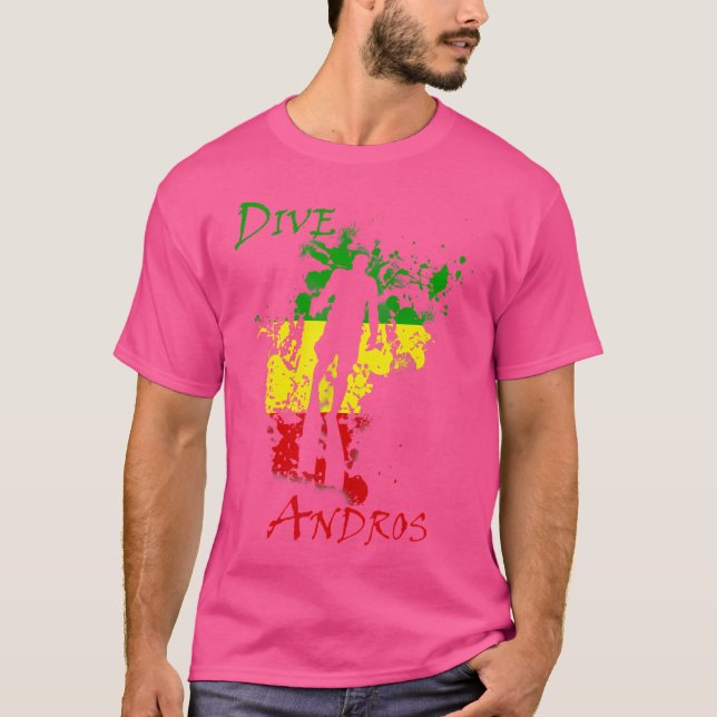 T-shirt Plongée Andros Bahamas Vacation Plongée (Devant)