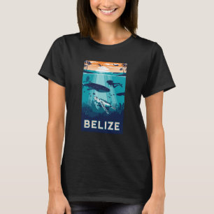 T-shirt Plongée au Bélize Requin Baleine Tortue de Mer Car