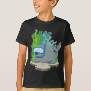 T-shirt Plongée avec plongée avec masque et tuba