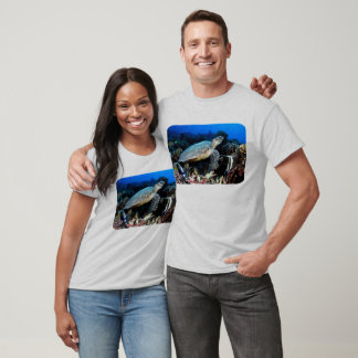 T-shirt Plongée avec tortue et poisson