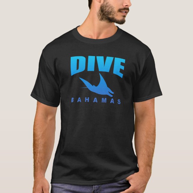 T-shirt Plongée Bahamas, Mantas Ray Plongée sous-marine da (Devant)