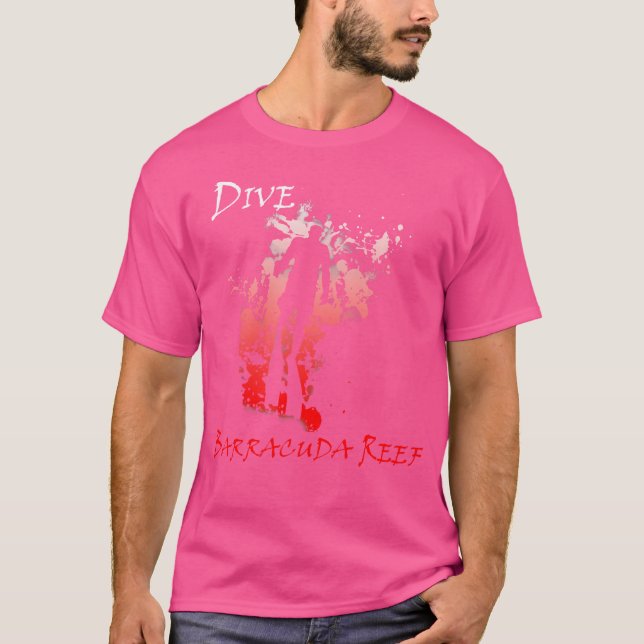 T-shirt Plongée Barracuda Reef Floride Vacation Plongée (Devant)