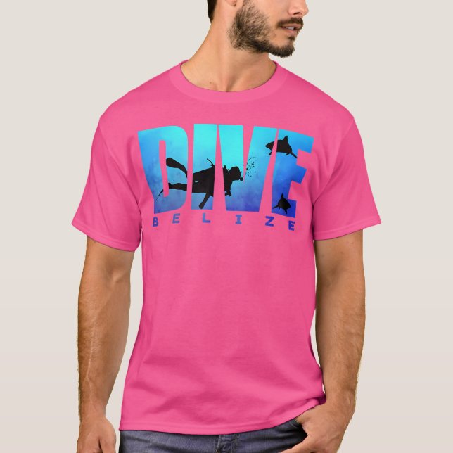 T-shirt Plongée Belize Sharks Plongée Planche Reef Freediv (Devant)