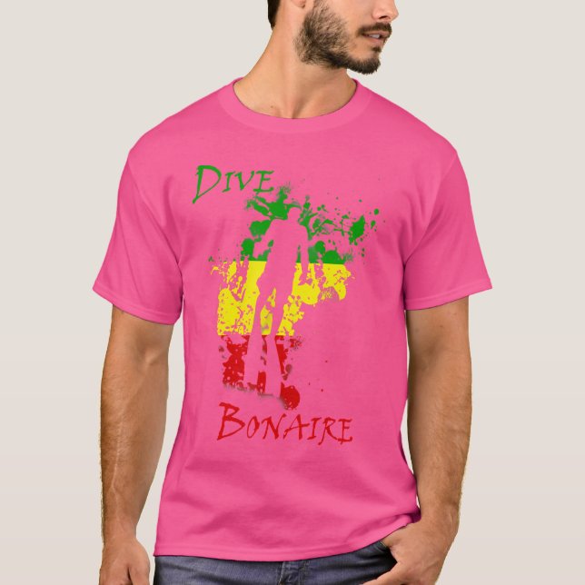 T-shirt Plongée Bonaire Antilles Vacances Plongée (Devant)