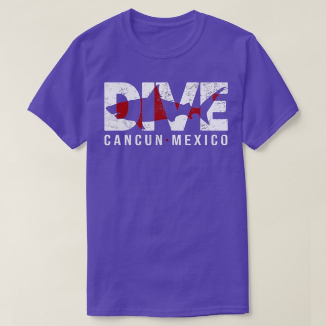 T-shirt PLONGÉE Cancun Mexique SCUBA PLONGÉE (Design devant)