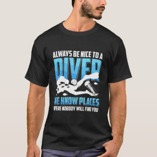 T-shirt Plongée cool Pour Hommes Femmes Eau Ouverte Océan