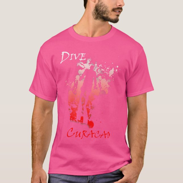 T-shirt Plongée Curaçao Antilles Vacances Plongée (Devant)