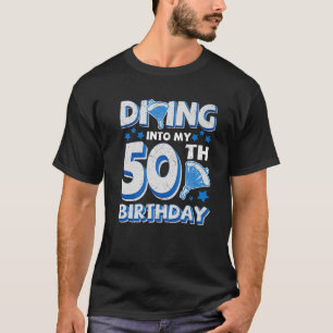 T-shirt Plongée Dans Mon 50E Anniversaire Drôle Skydiv Sky