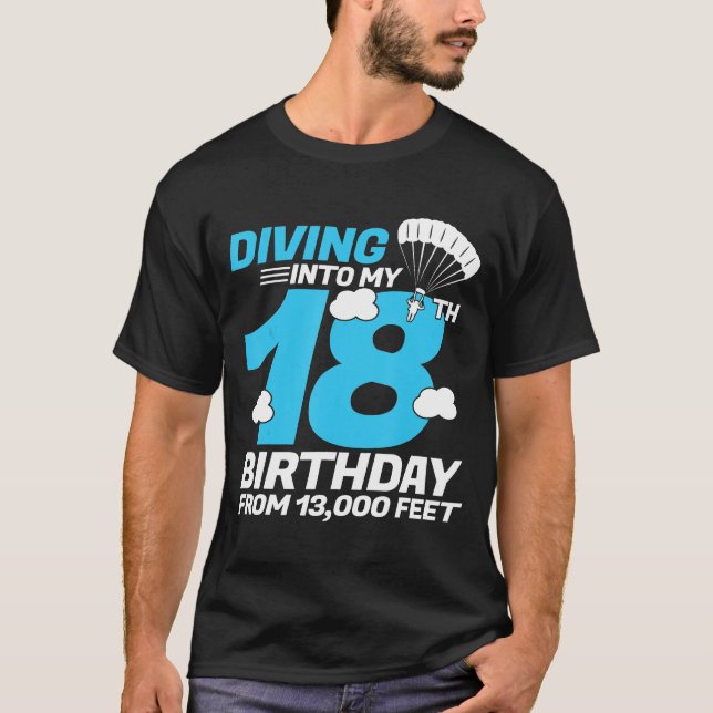 T-shirt Plongée dans My-New8th Birthday - Skydiving Birthd (Devant)