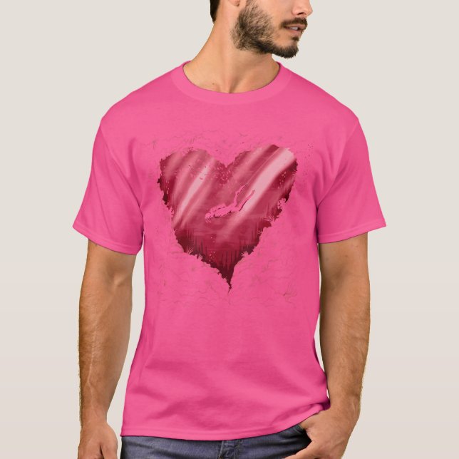 T-shirt Plongée Eau Plongée Plongée Océan (Devant)