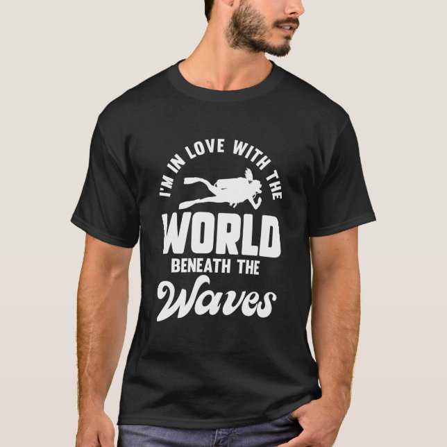T-shirt Plongée en eau libre sous-marine (Devant)