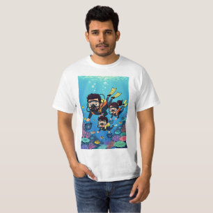 T-shirt Plongée en famille en scaphandre autonome