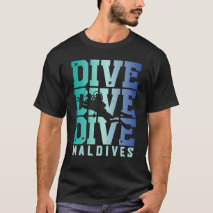 T-shirt Plongée en scaphandre aux Maldives Souvenir Plonge