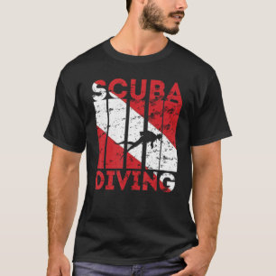 T-shirt Plongée en scaphandre Drapeau de plongée Plongeur