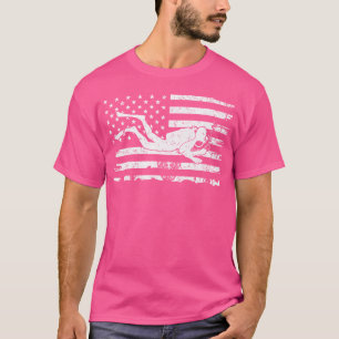 T-shirt Plongée en scaphandre Drapeau patriotique américai