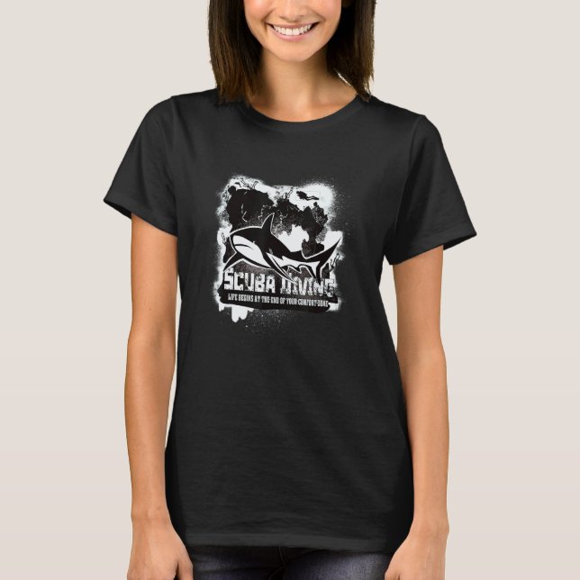T-shirt Plongée en scaphandre récif de requins_1 (Devant)