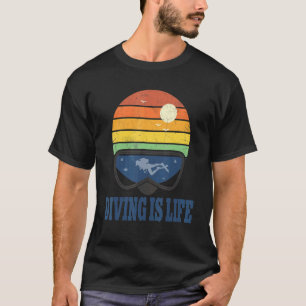 T-shirt Plongée Est La Vie Vintage Plongée