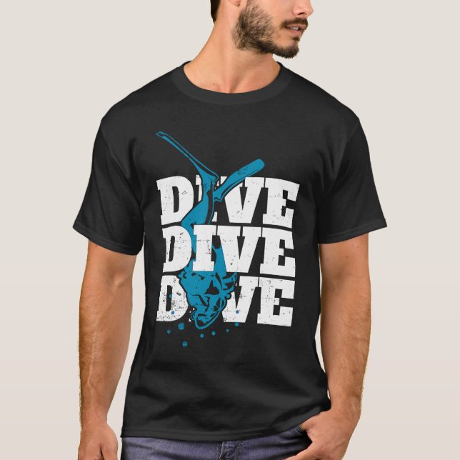 T-shirt Plongée Et Plongeur Plus Profond Océan Mer De Scub (Devant)