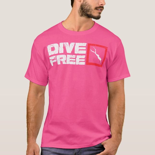 T-shirt Plongée Free Funny Ocean Diving Expert Plongée lib (Devant)