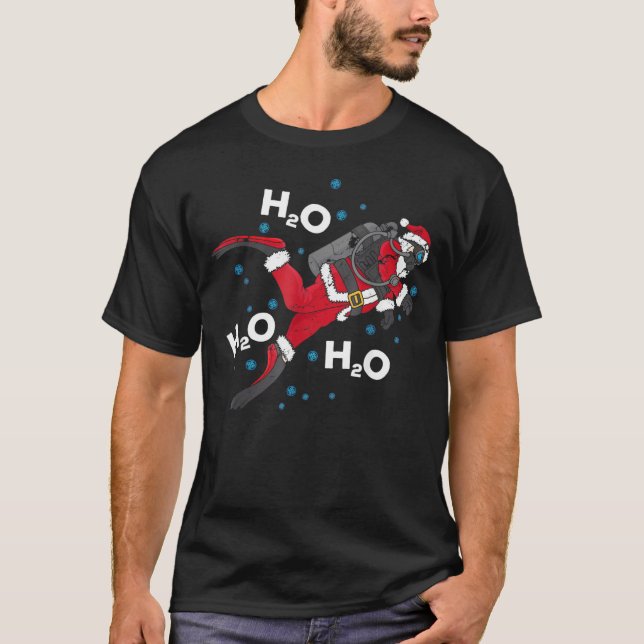 T-shirt Plongée H2o H2o H2o Pun Scuba (Devant)