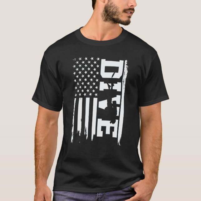 T-shirt Plongée Incroyable Drapeau Américain Plongée en Sc (Devant)