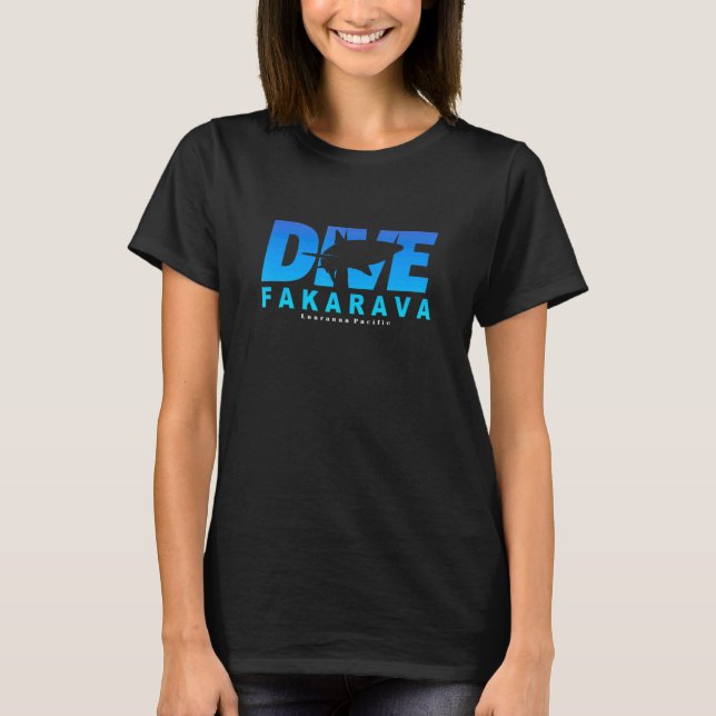T-shirt Plongée incroyable Fakarava avec requin plongée en (Devant)