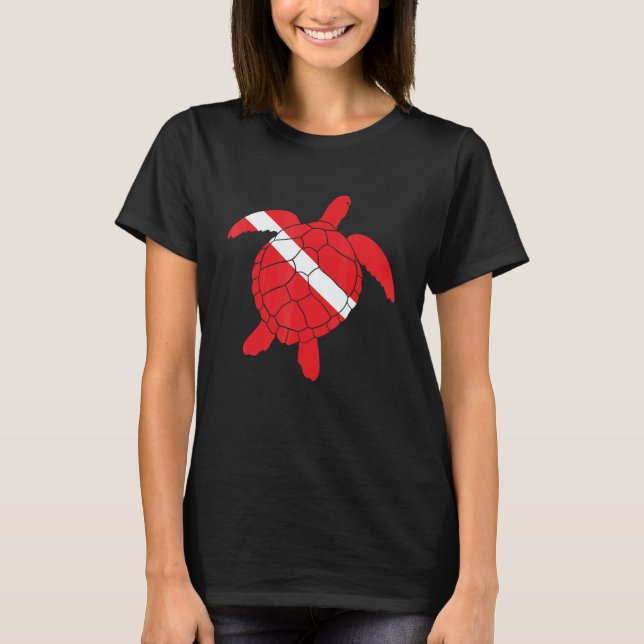 T-shirt Plongée incroyable Plongeur sous l'eau Drapeau Tor (Devant)