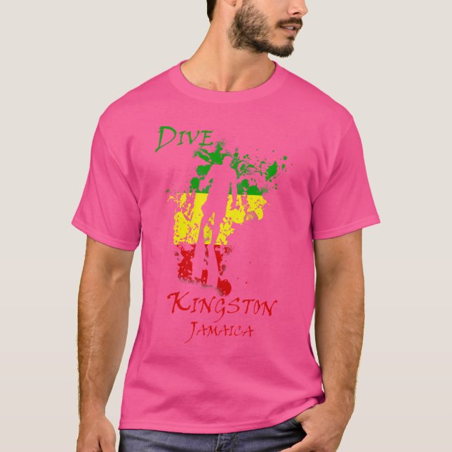 T-shirt Plongée Kingston Jamaïque Vacation Plongée (Devant)