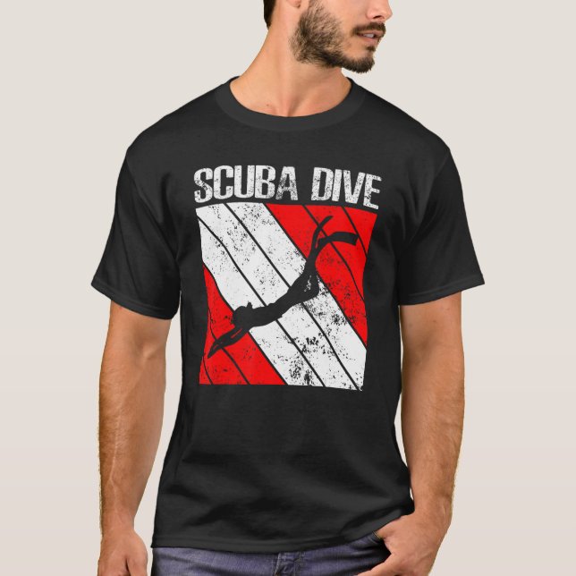 T-shirt Plongée Océanique Plongée Plongée Drapeau Drapeau  (Devant)