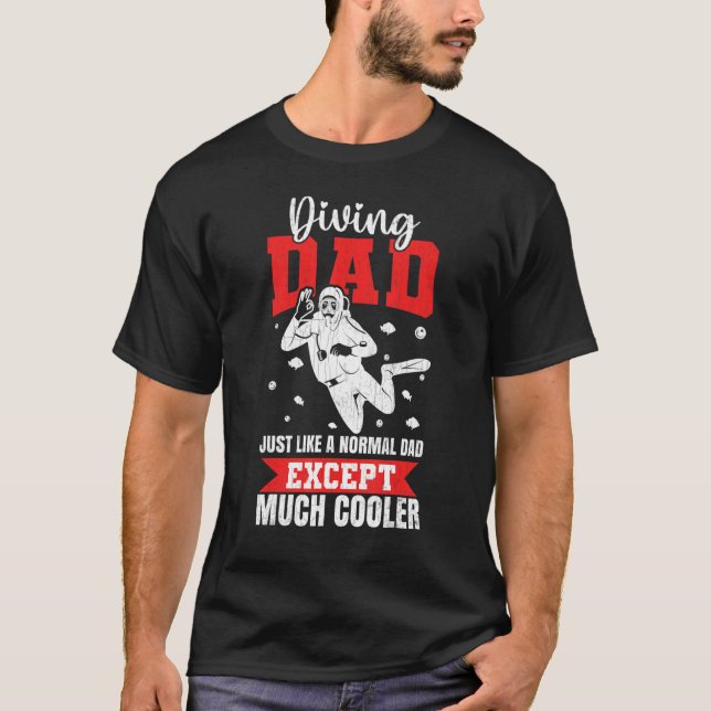 T-shirt Plongée Papa Plongée Plongée Graphique (Devant)