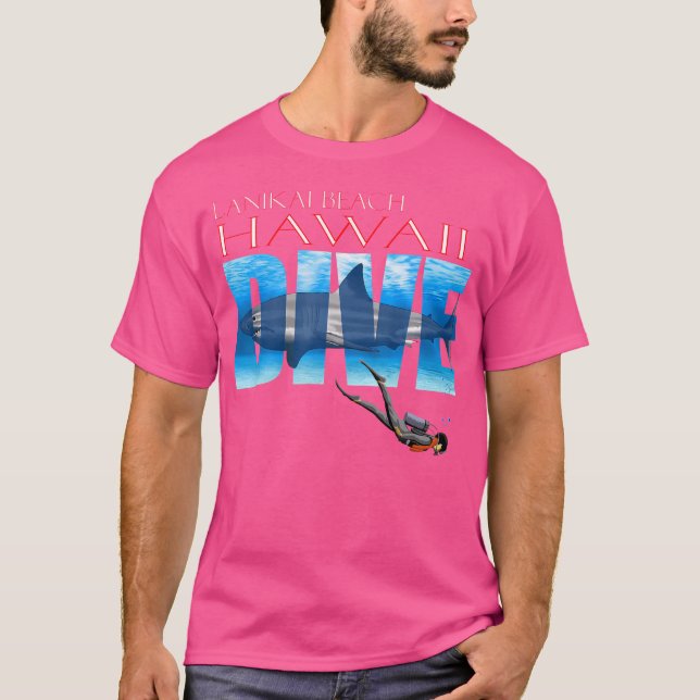 T-shirt Plongée Plage Lanikai Plage Plage Plongée Plongée  (Devant)