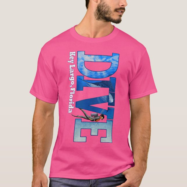 T-shirt Plongée plongée Clé Largo Plongée avec tuba (Devant)