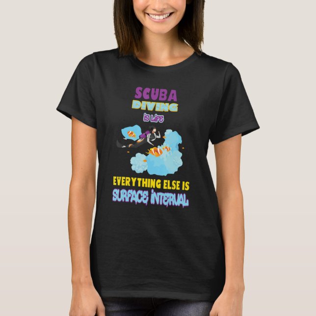 T-shirt Plongée Plongée Diver Drapeau Drapeau Marine Aweso (Devant)