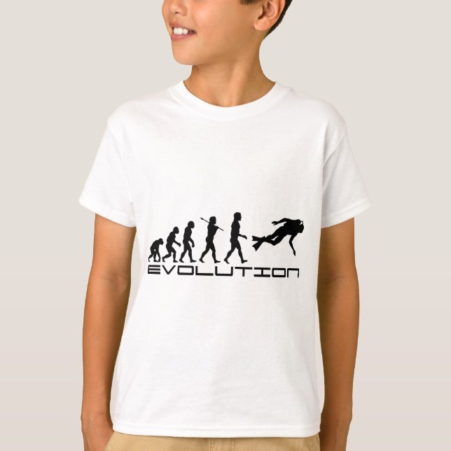 T-shirt Plongée Plongée Eau Sport Evolution Art (Devant)