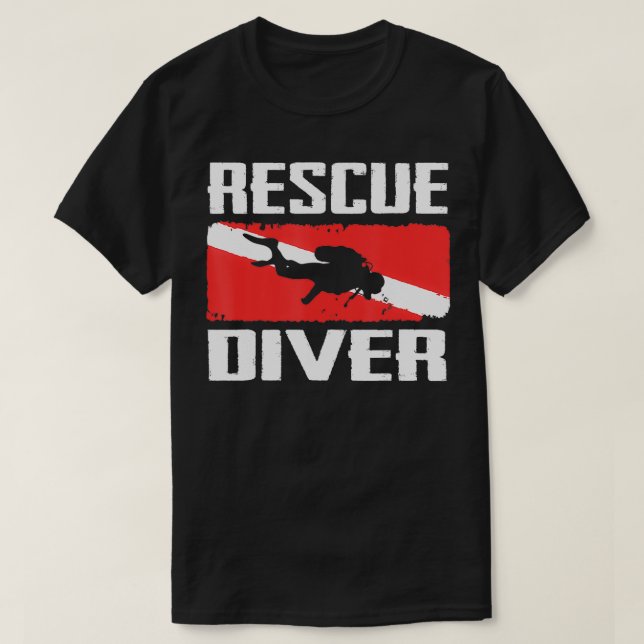 T-shirt Plongée Plongée Océan Plongeur Secourir Plongeur (Design devant)